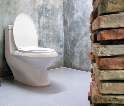 Toilet in a modern home
